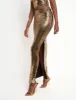 Sequin Maxi Skirt Gold sold by Public Desire