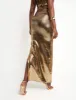 Sequin Maxi Skirt Gold sold by Public Desire