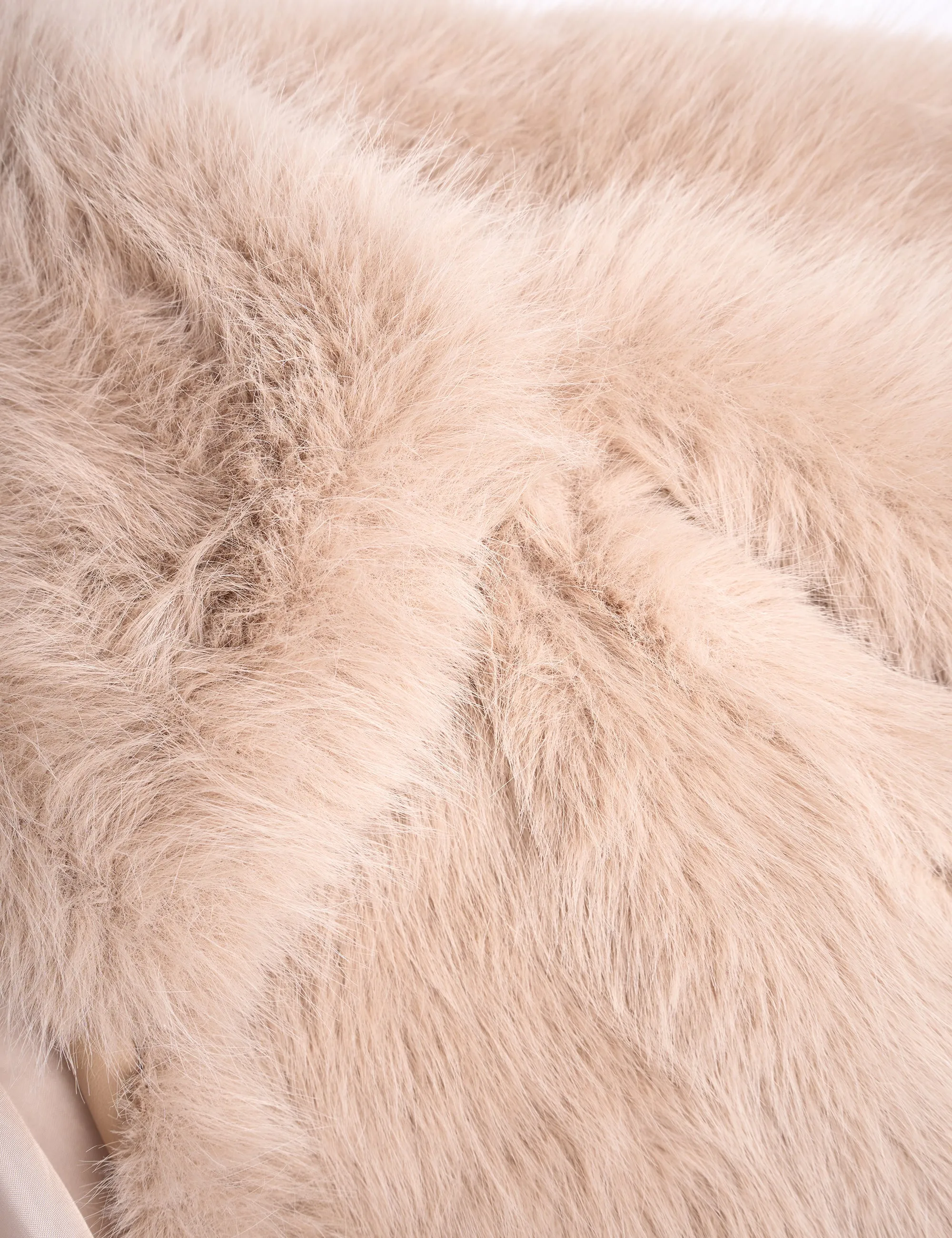 Short Faux Fur Jacket Beige sold by Public Desire product image thumbnail 4