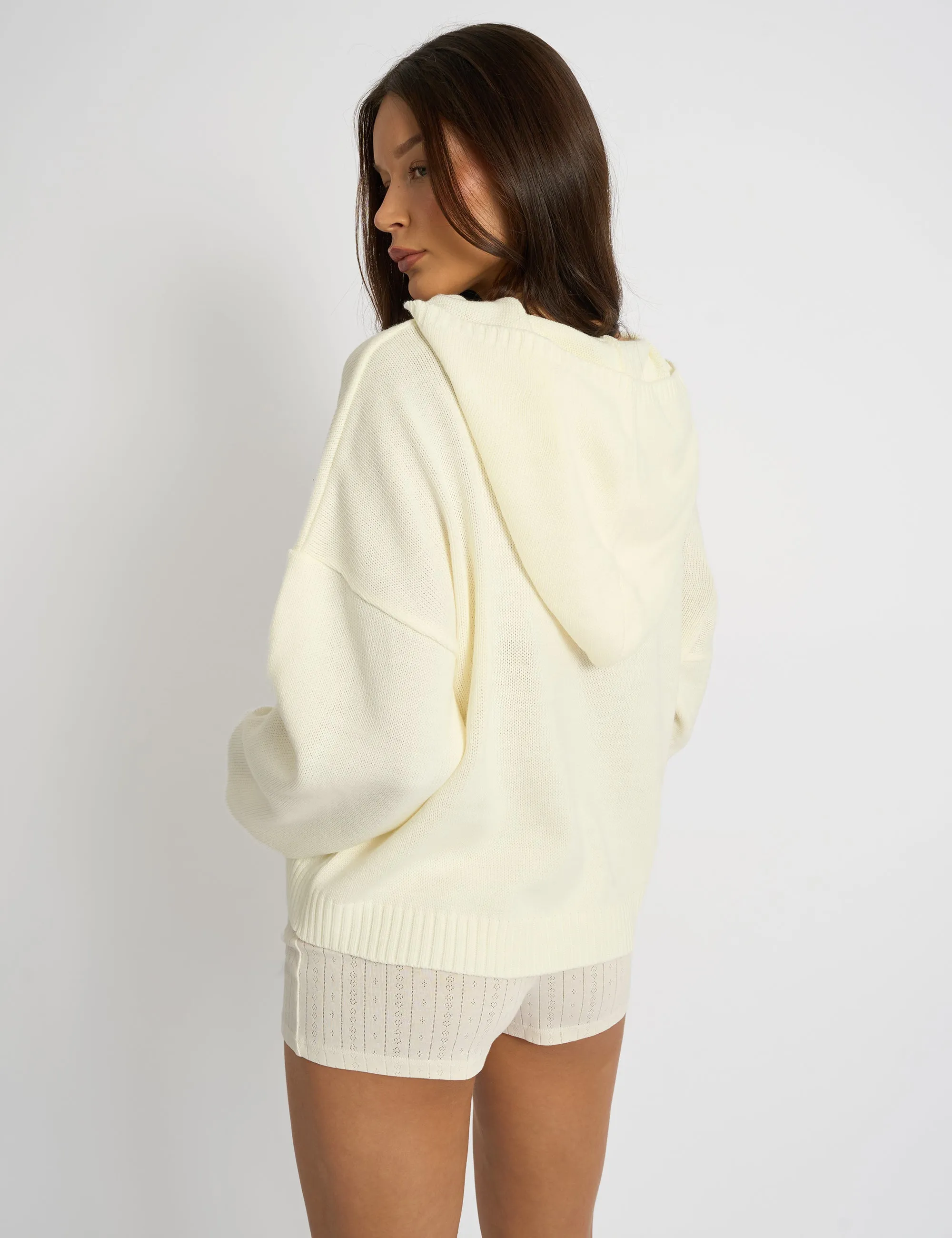 Kaiia Studio Knitted Hoodie Cream sold by Public Desire product image thumbnail 2