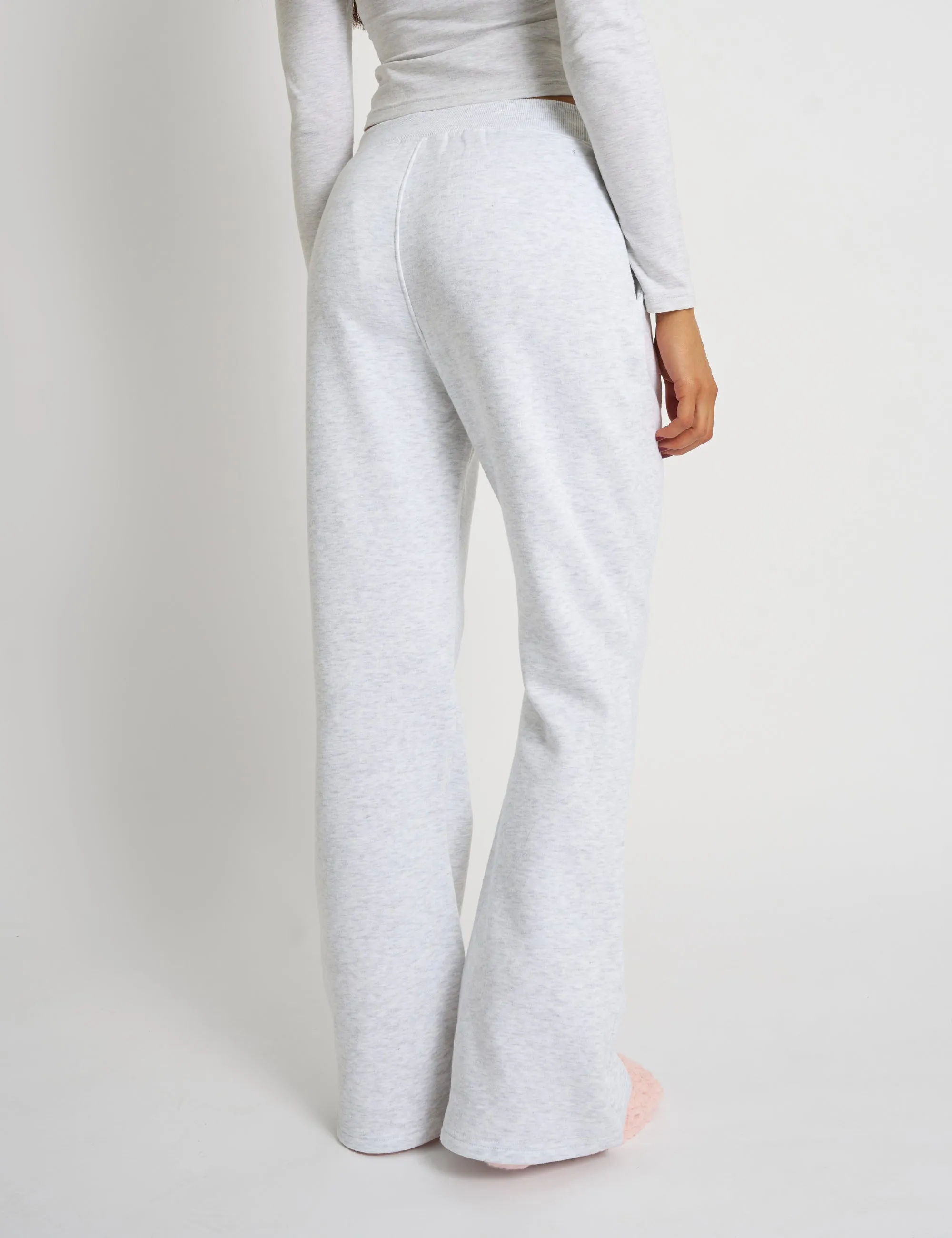 Kaiia Bow Detail Cross Over Waistband Joggers Light Grey Marl sold by Public Desire product image thumbnail 4