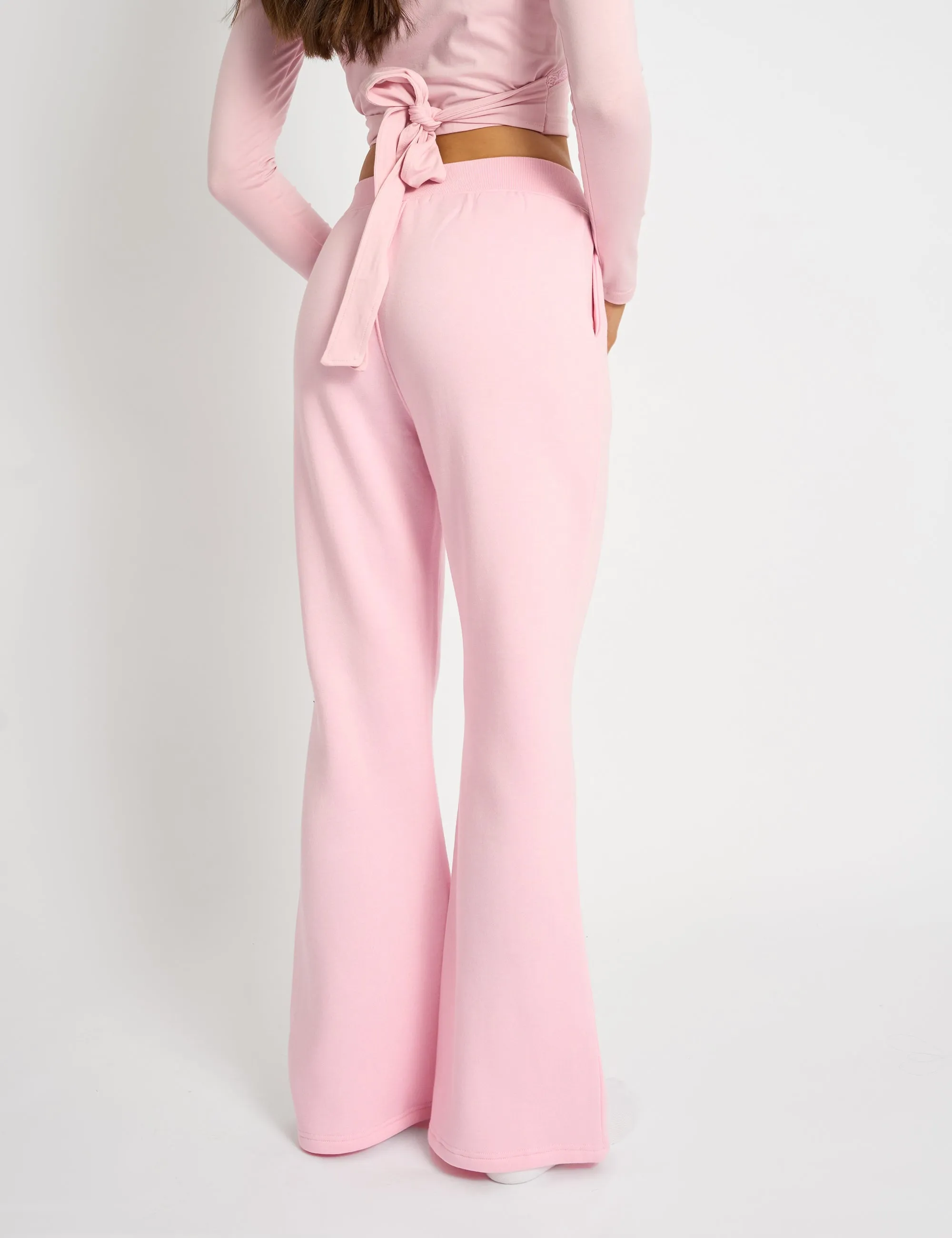 Kaiia Bow Detail Wide Leg Joggers Pink sold by Public Desire product image thumbnail 3