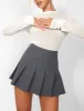 Kaiia Pleated Mini Skirt in Charcoal Grey sold by Public Desire