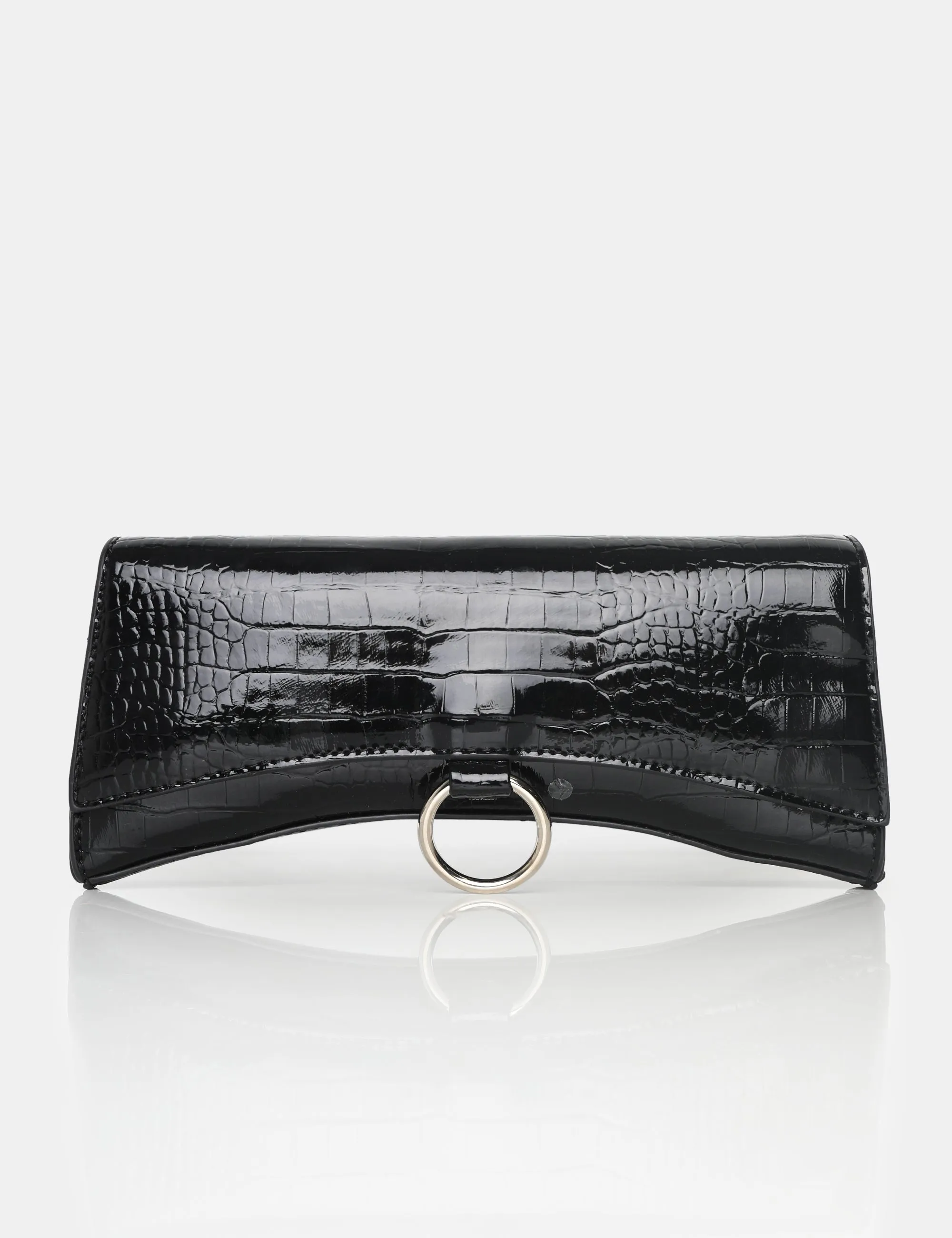 The Kemi Black Arched Crossbody Mini Handbag sold by Public Desire