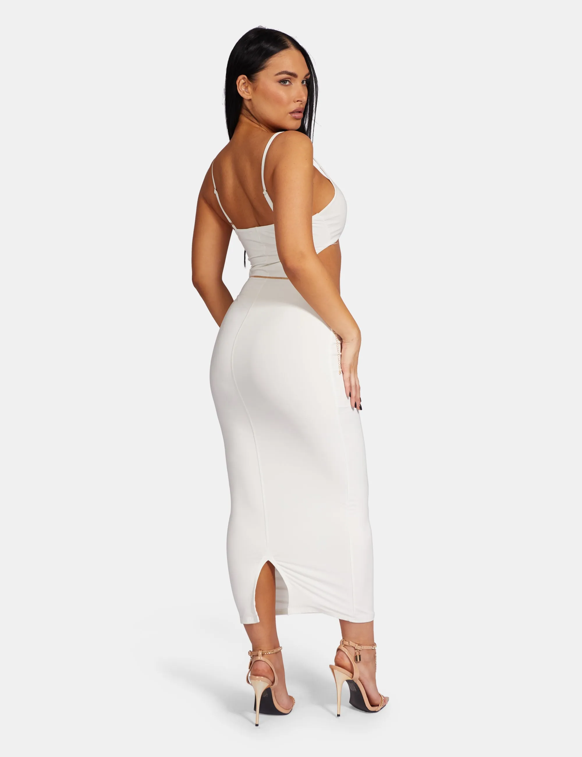 Strappy Low Waist Midaxi Dress White sold by Public Desire product image thumbnail 2