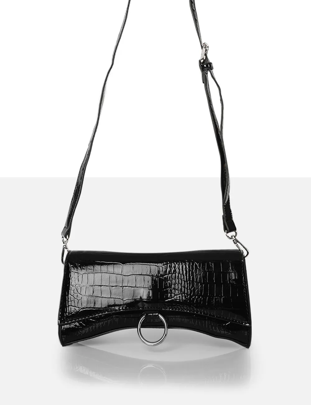 The Kemi Black Arched Crossbody Mini Handbag sold by Public Desire product image thumbnail 4