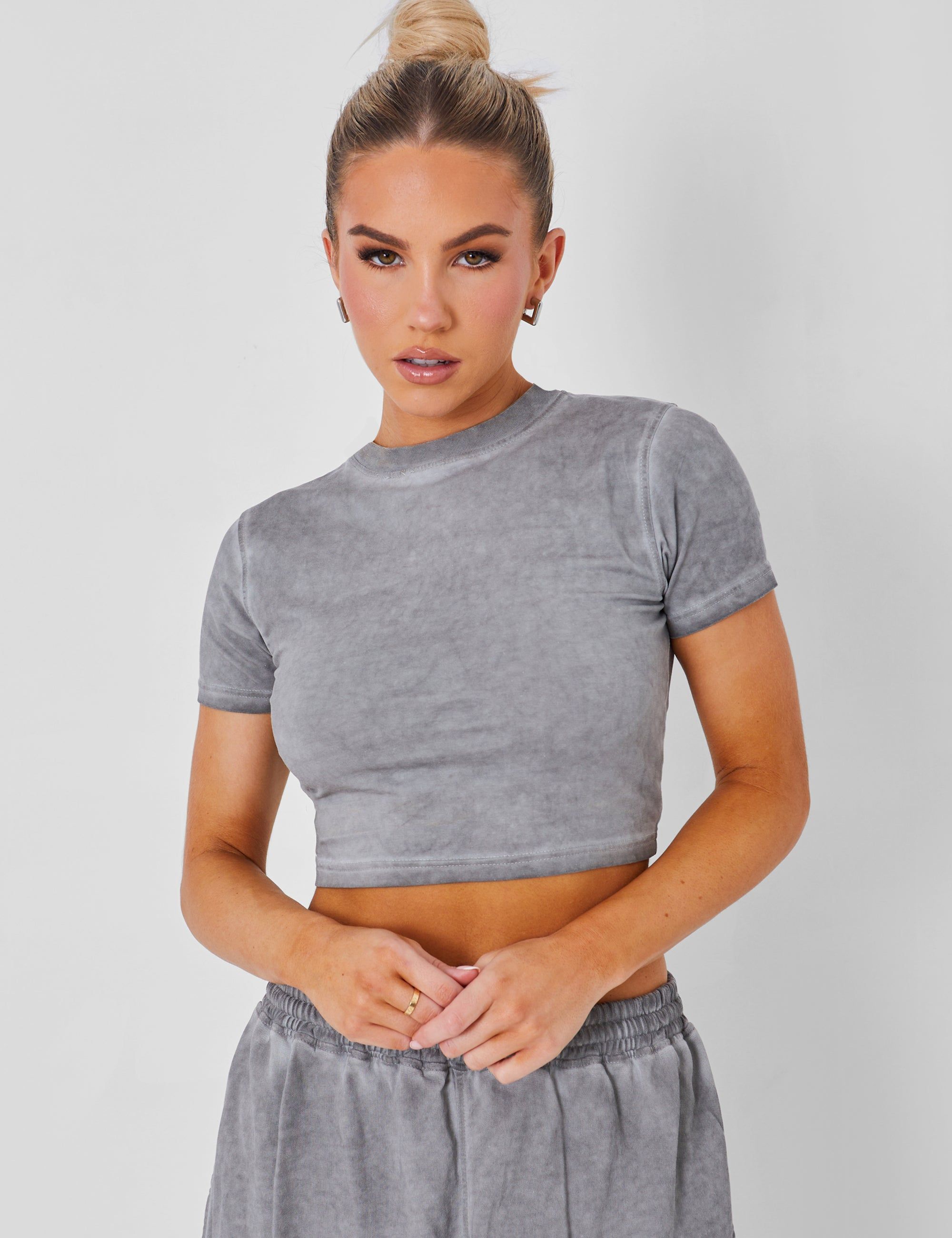 Baby Tee Washed Grey sold by Public Desire product image thumbnail 2