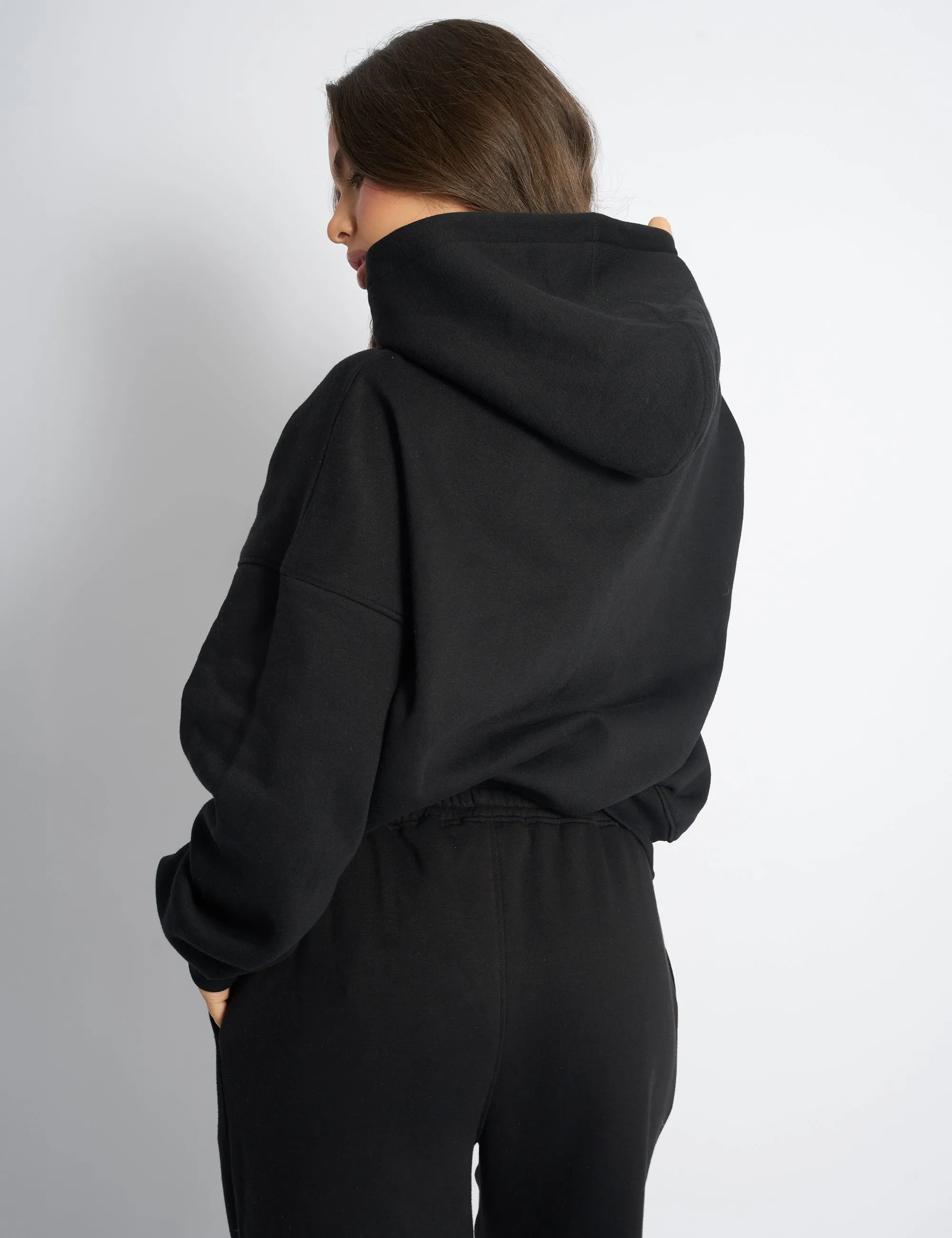 Kaiia Bow Embroidered Oversized Hoodie Black & Silver sold by Public Desire product image thumbnail 2