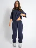 Kaiia Logo Cuffed Leg Joggers Deep Blue sold by Public Desire