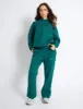 Kaiia Borg Slogan Oversized Hoodie Teal sold by Public Desire
