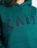 Kaiia Borg Slogan Oversized Hoodie Teal sold by Public Desire