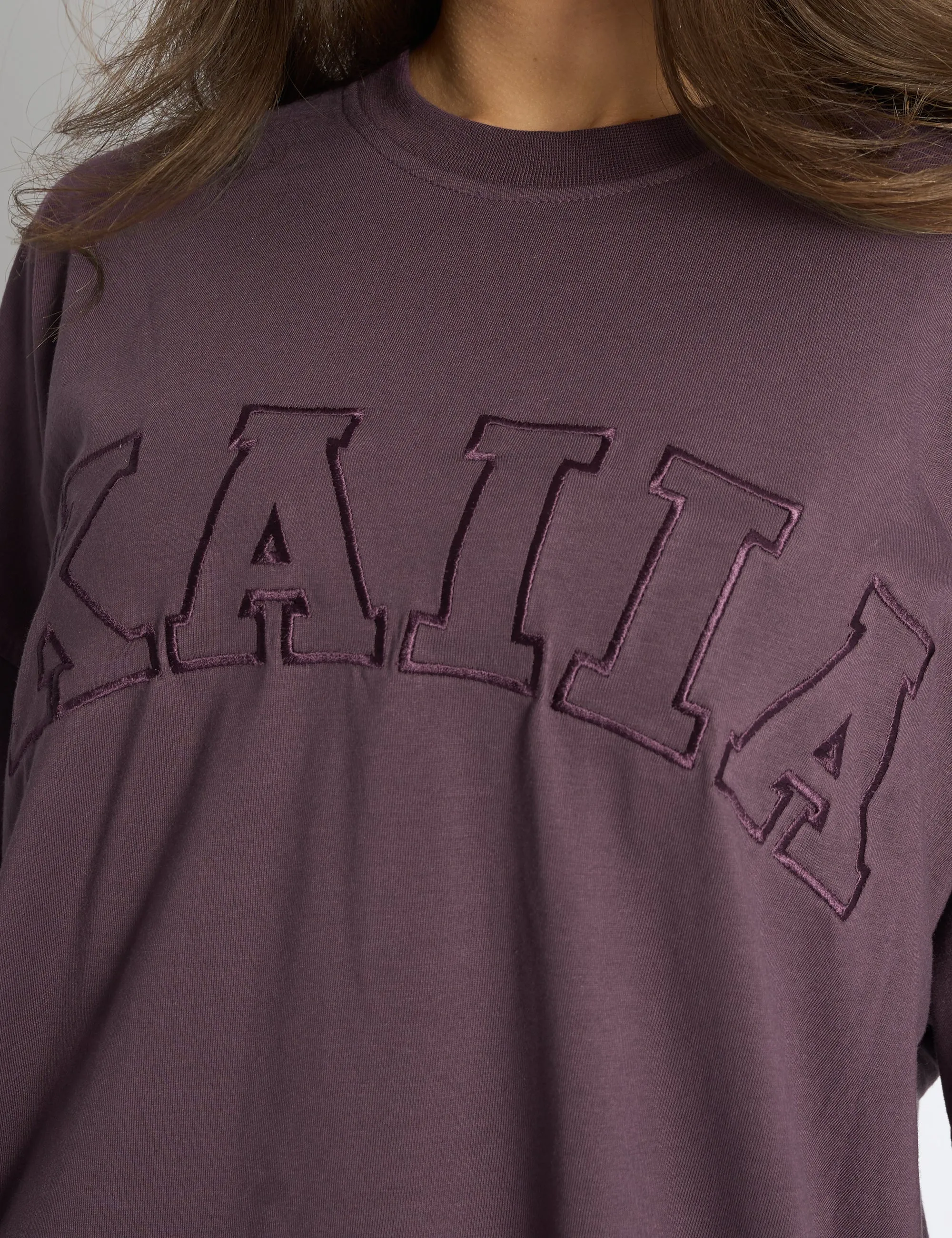 Kaiia Logo Oversized T-Shirt Deep Purple sold by Public Desire product image thumbnail 4