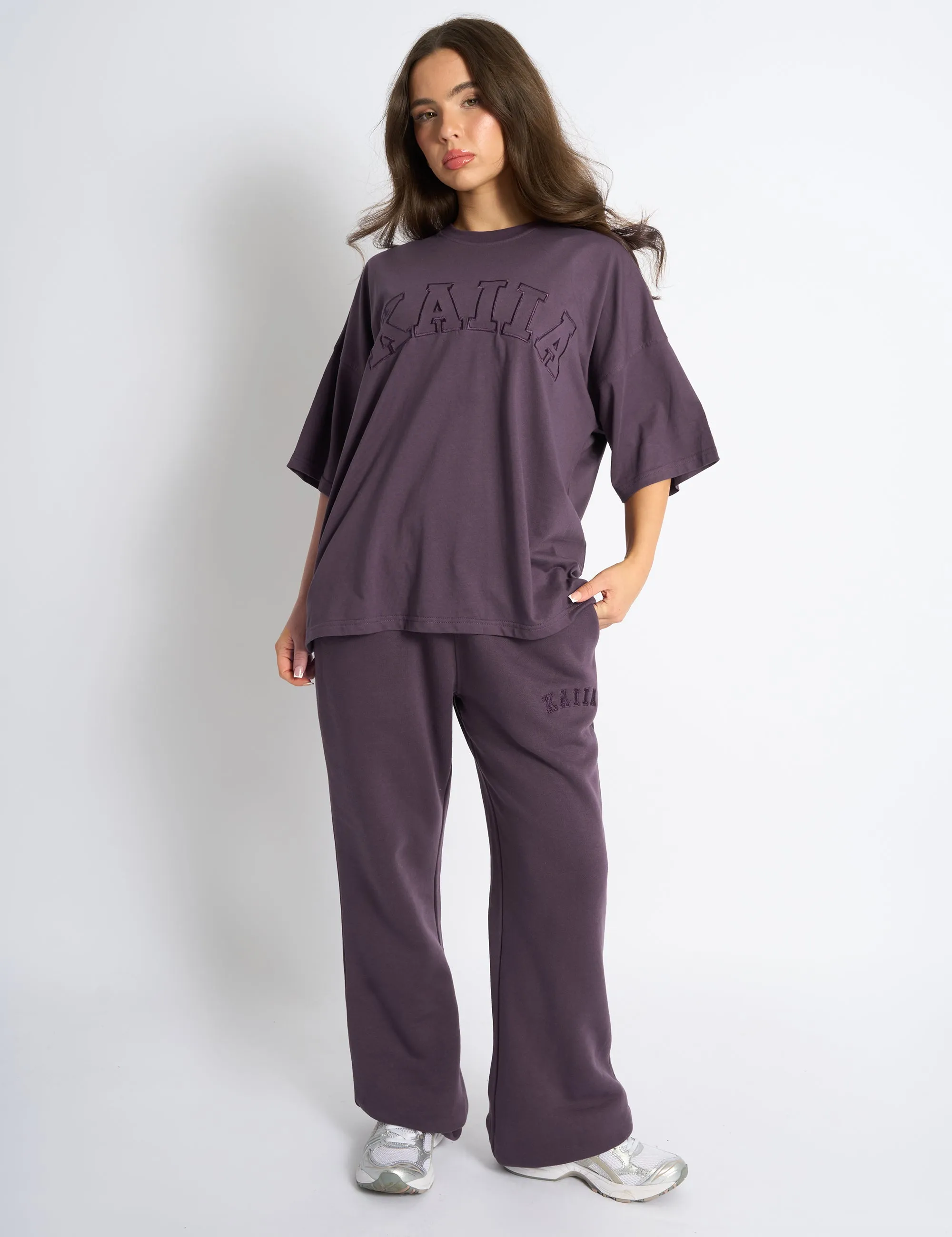 Kaiia Logo Oversized T-Shirt Deep Purple sold by Public Desire product image thumbnail 3