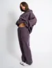 Kaiia Logo Wide Leg Joggers Deep Purple sold by Public Desire