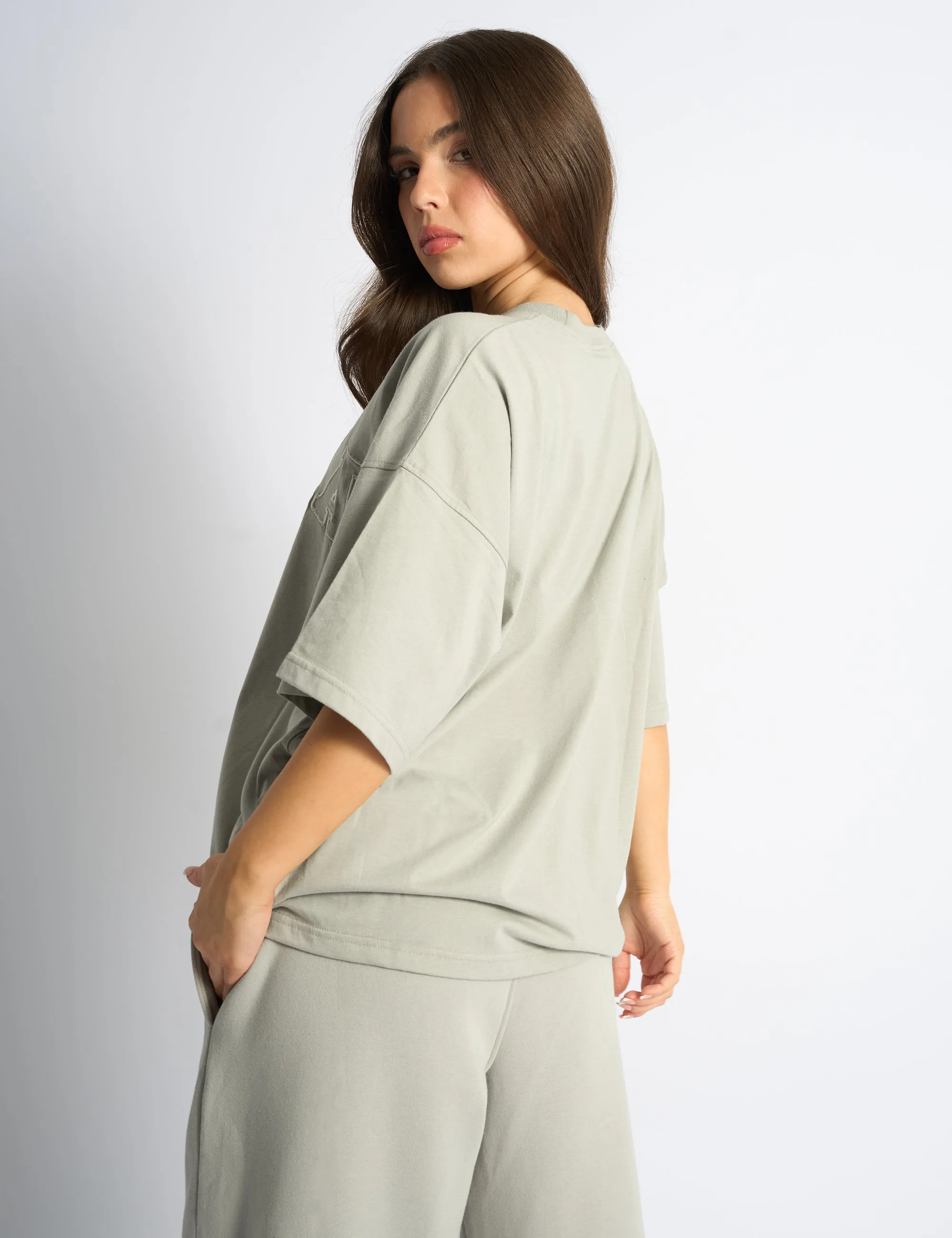 Kaiia Logo Oversized T-Shirt Pebble sold by Public Desire product image thumbnail 2