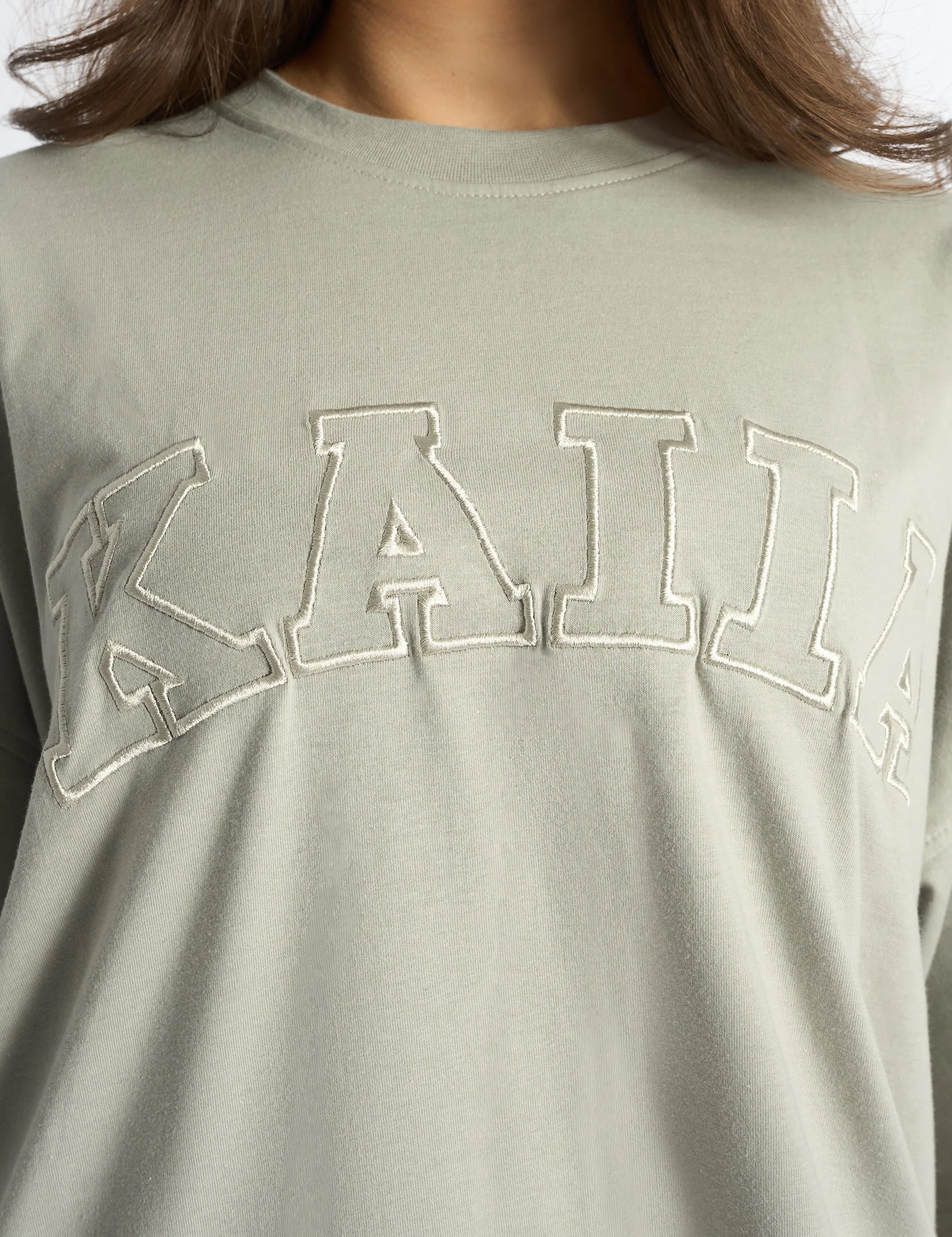 Kaiia Logo Oversized T-Shirt Pebble sold by Public Desire product image thumbnail 4