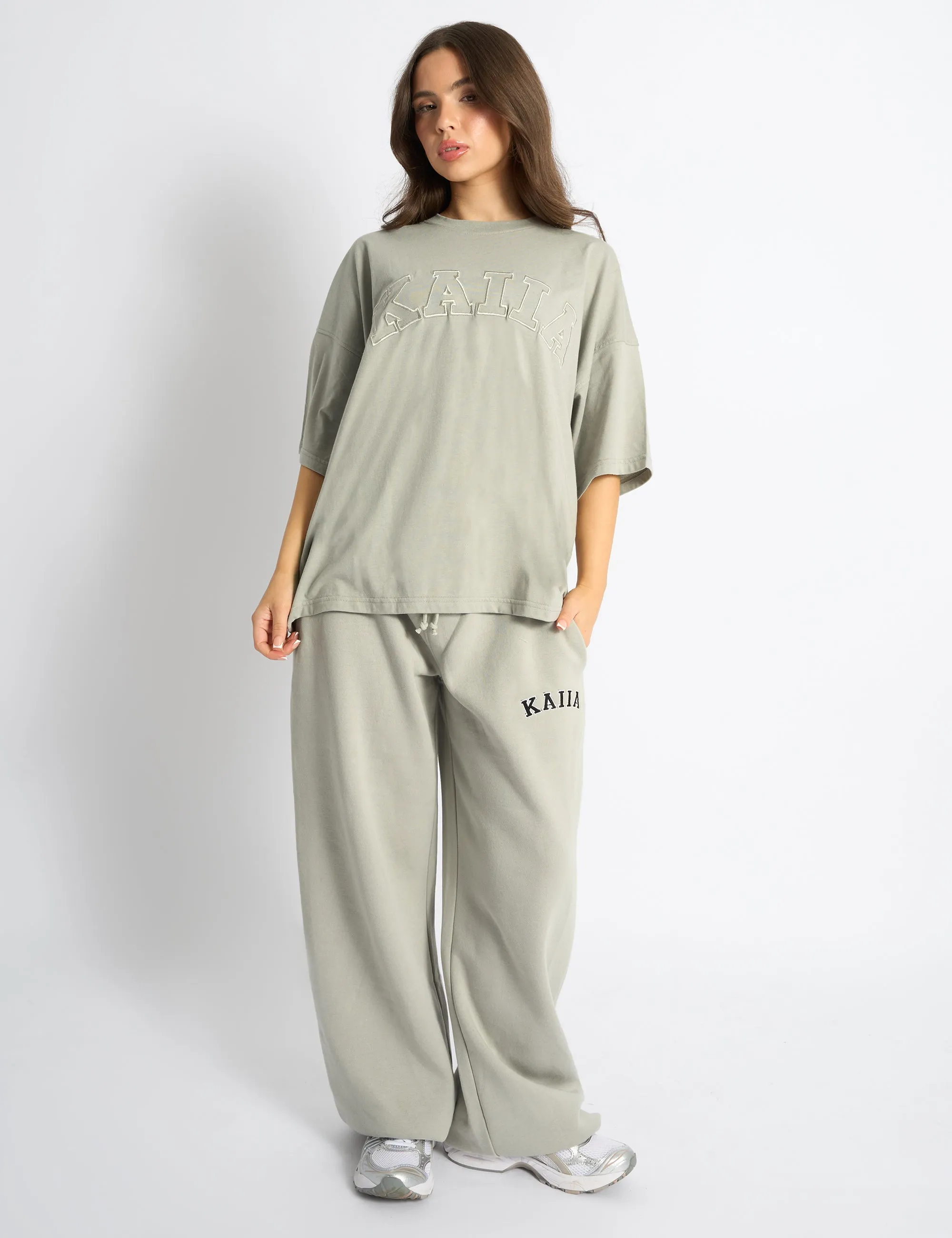 Kaiia Logo Oversized T-Shirt Pebble sold by Public Desire product image thumbnail 3