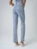 Diamante Straight Fit High Rise Denim Jeans Blue sold by Public Desire
