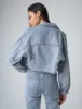 Diamante Denim Cropped Jacket Blue sold by Public Desire