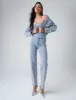 Diamante Denim Cropped Jacket Blue sold by Public Desire