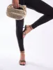 Idina Black Crossover Strap Slingback Mid Heels sold by Public Desire