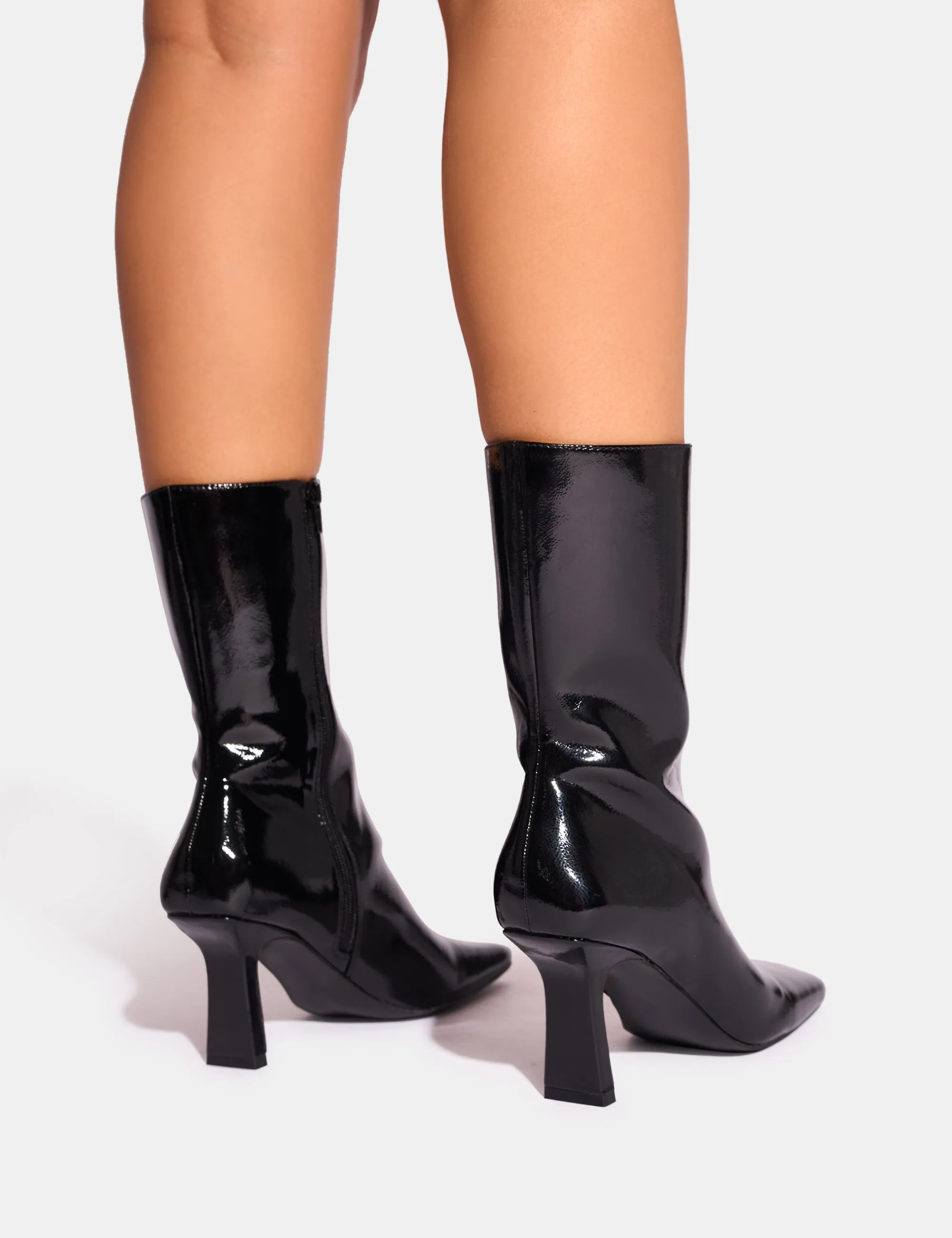 Fiction Black Square Toe Ankle Boots sold by Public Desire product image thumbnail 3