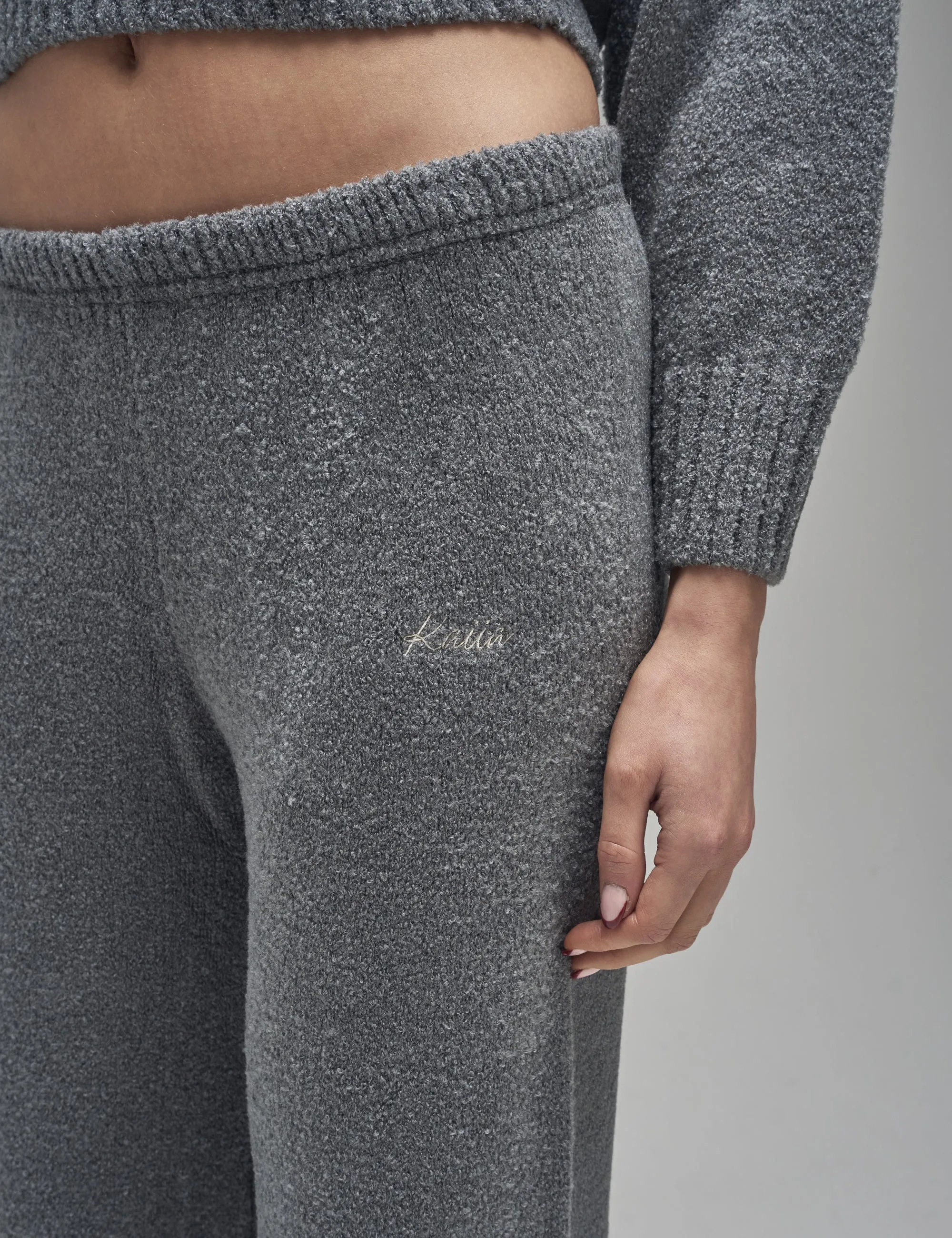 Kaiia Knit Wide Leg Trousers Charcoal sold by Public Desire product image thumbnail 4