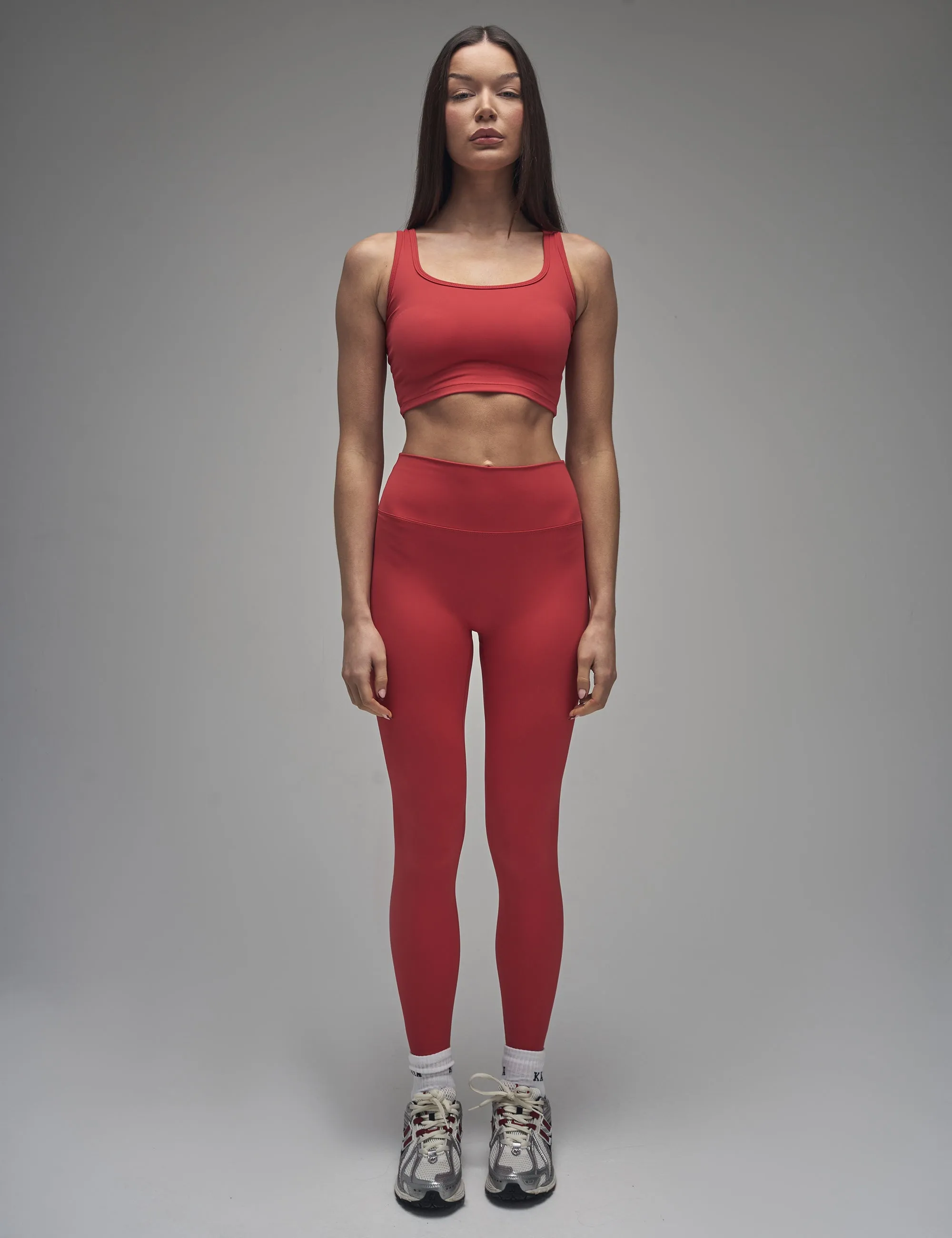 Kaiia Sculpt Square Neck Crop Top Red sold by Public Desire product image thumbnail 3