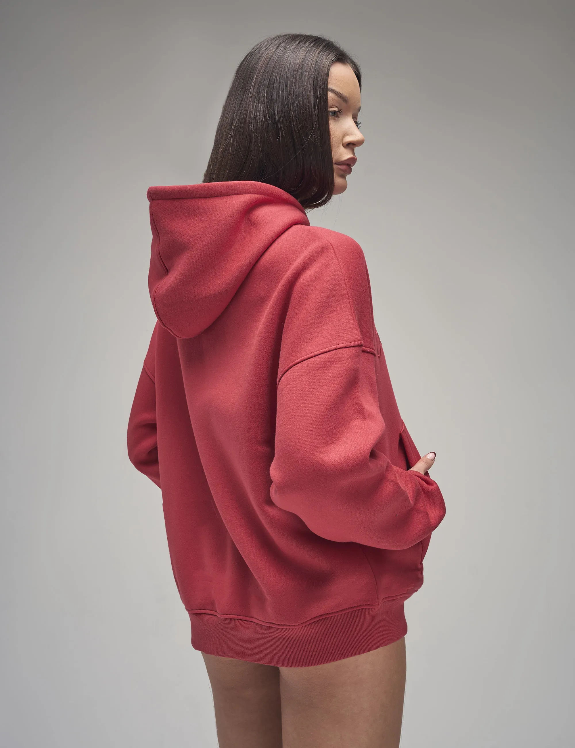 Kaiia Studio Script Logo Oversized Hoodie Red sold by Public Desire product image thumbnail 2