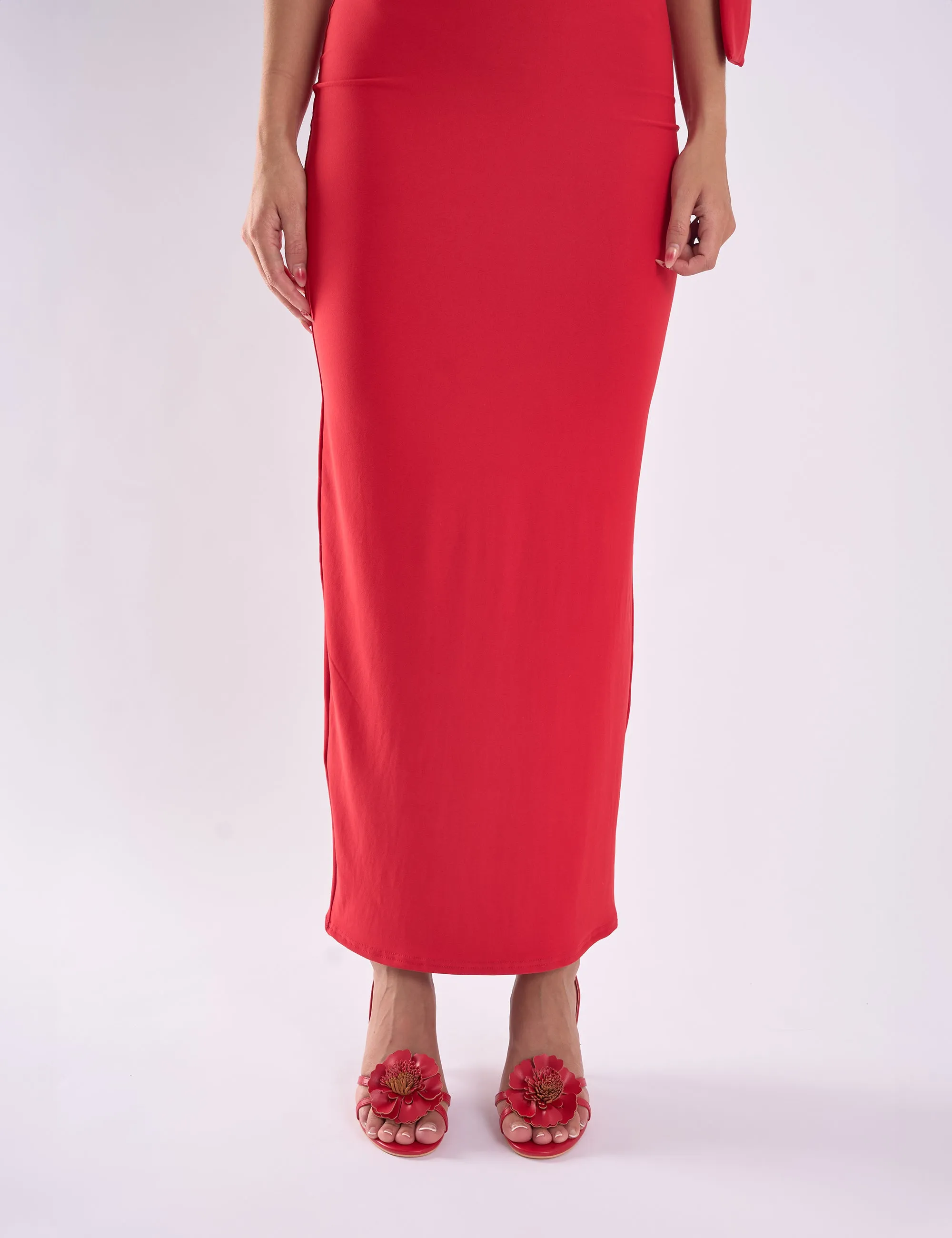 Red Hot Red Pu 3d Flower Sling Back Mid Heels sold by Public Desire product image thumbnail 3