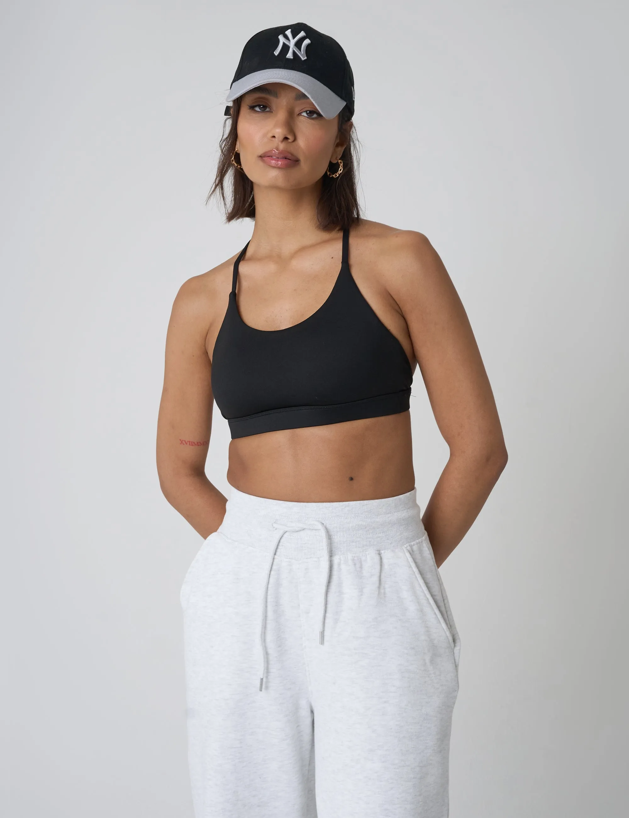 Cross Over Back Detail Sports Bra Black sold by Public Desire product image thumbnail 3