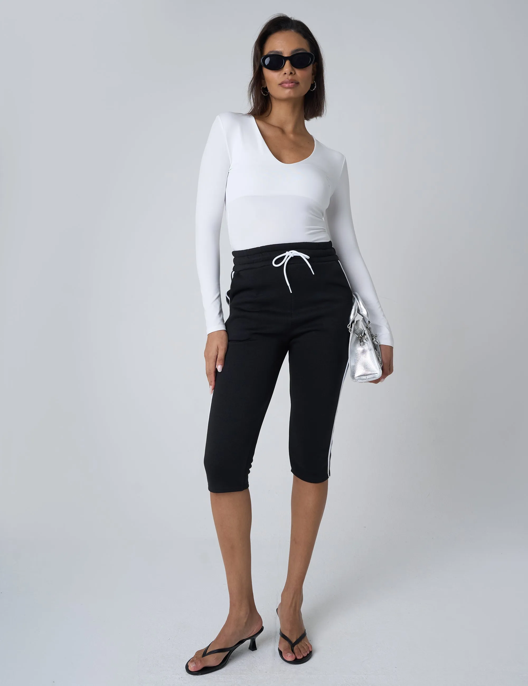 V Neck Long Sleeve Bodysuit White sold by Public Desire product image thumbnail 3