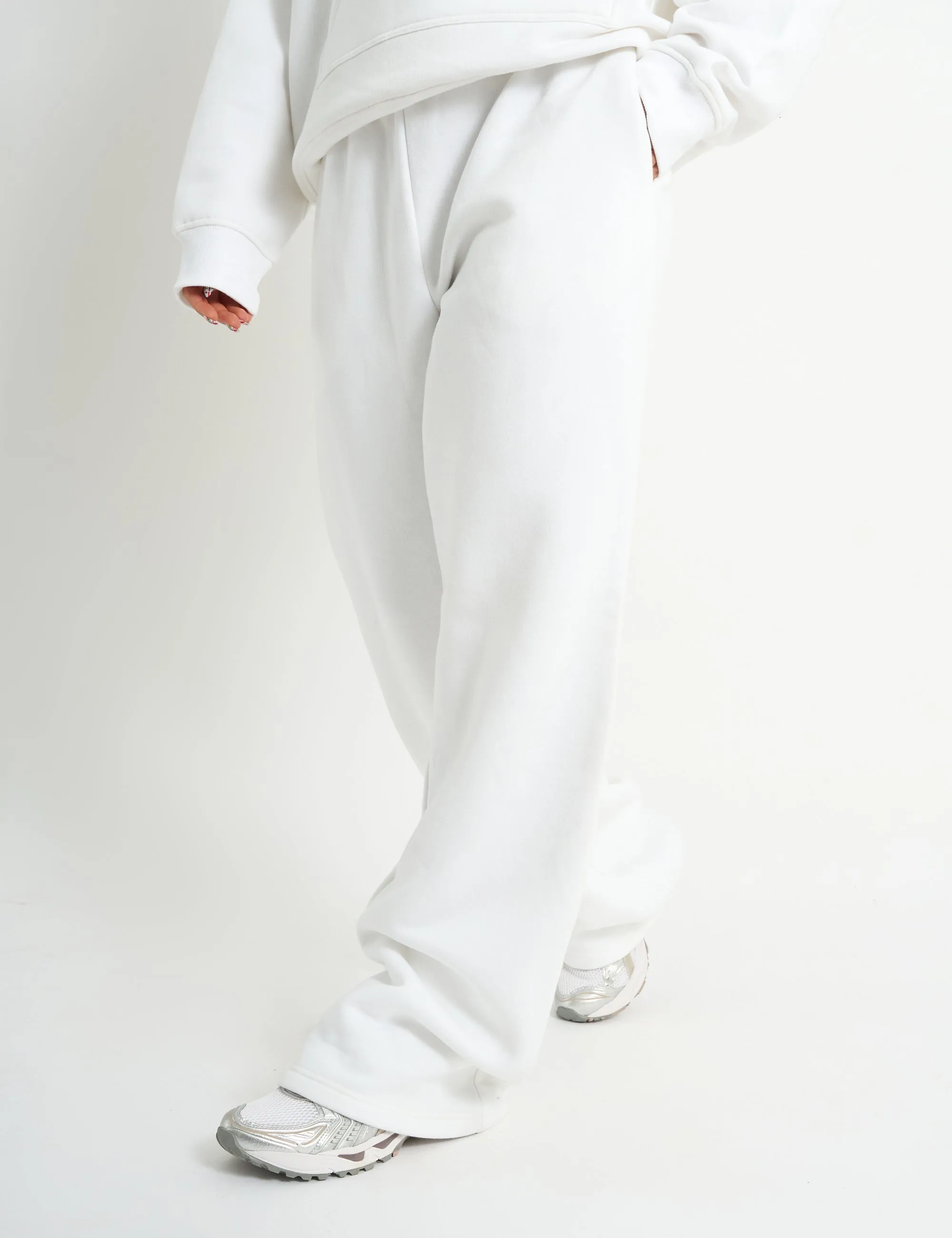 Kaiia Embossed Wide Leg Joggers White sold by Public Desire product image thumbnail 2