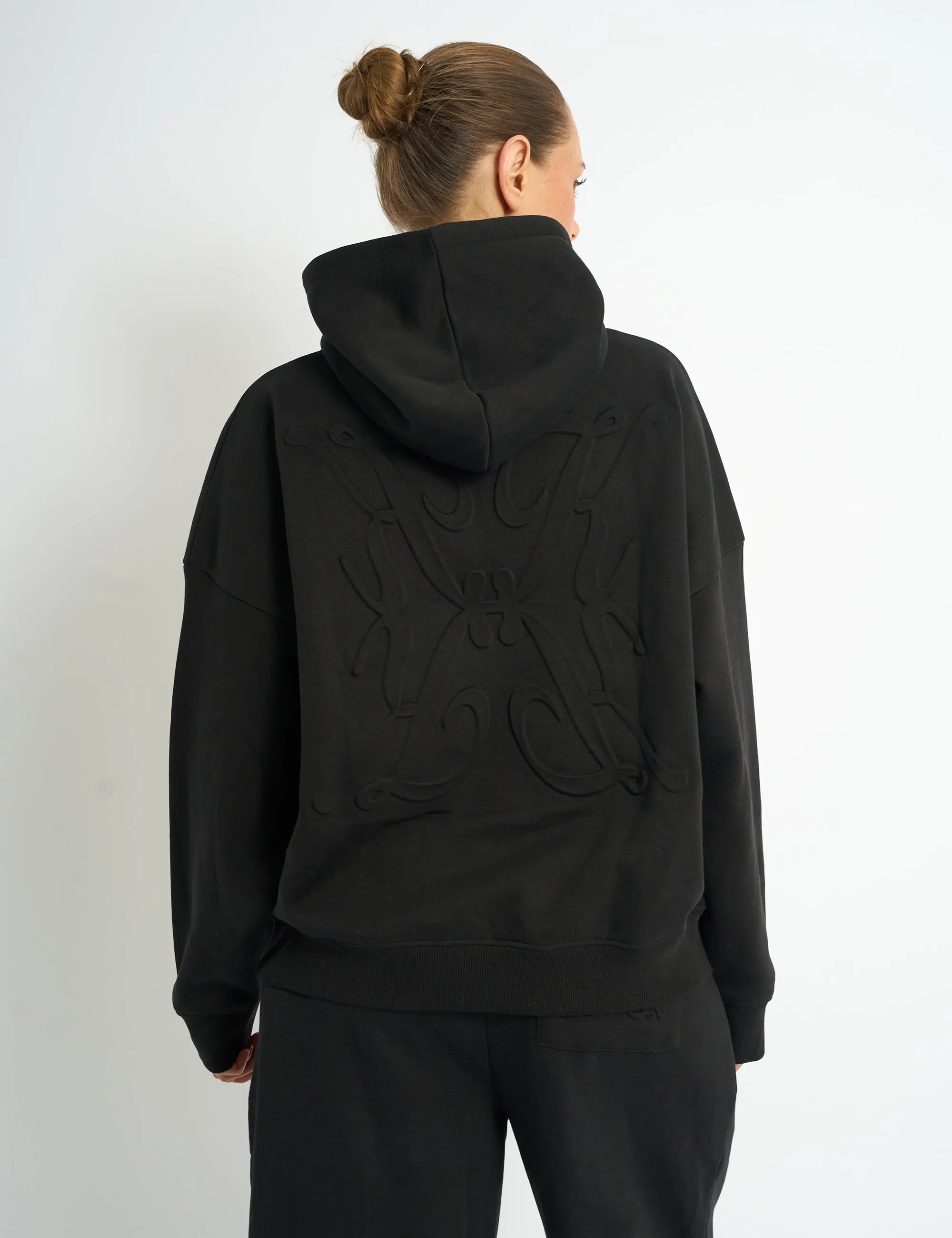 Kaiia Logo Embossed Oversized Hoodie Black sold by Public Desire