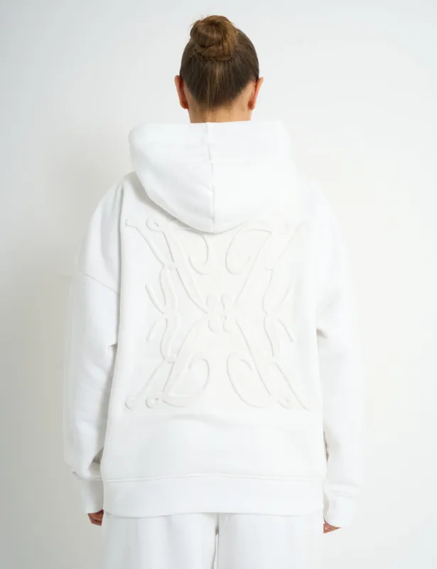Kaiia Logo Embossed Oversized Hoodie White sold by Public Desire