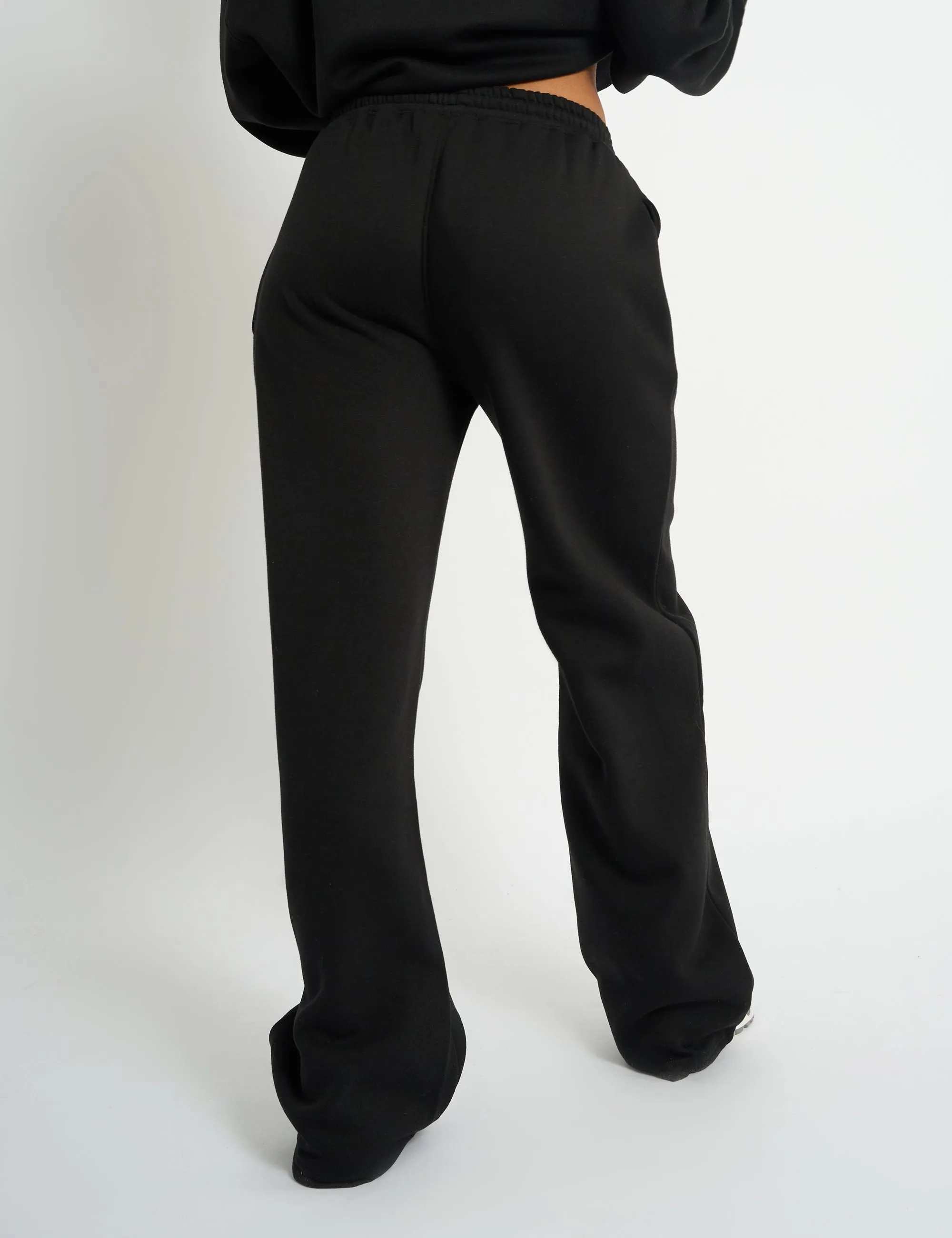 Kaiia Script Logo Wide Leg Joggers Black sold by Public Desire product image thumbnail 3