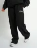 Kaiia Script Logo Wide Leg Joggers Black sold by Public Desire