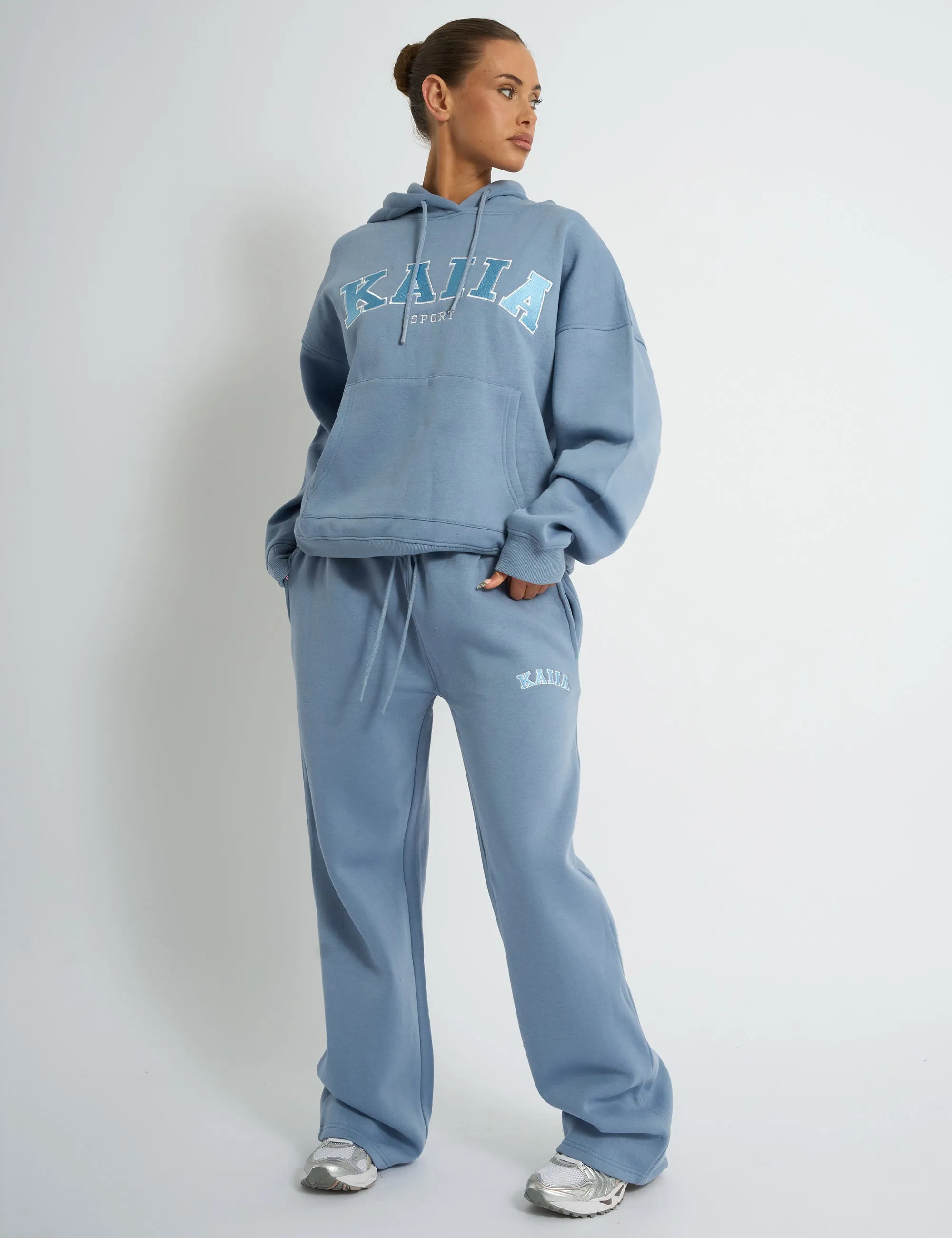 Kaiia Sport Logo Oversized Hoodie Vintage Blue sold by Public Desire product image thumbnail 3