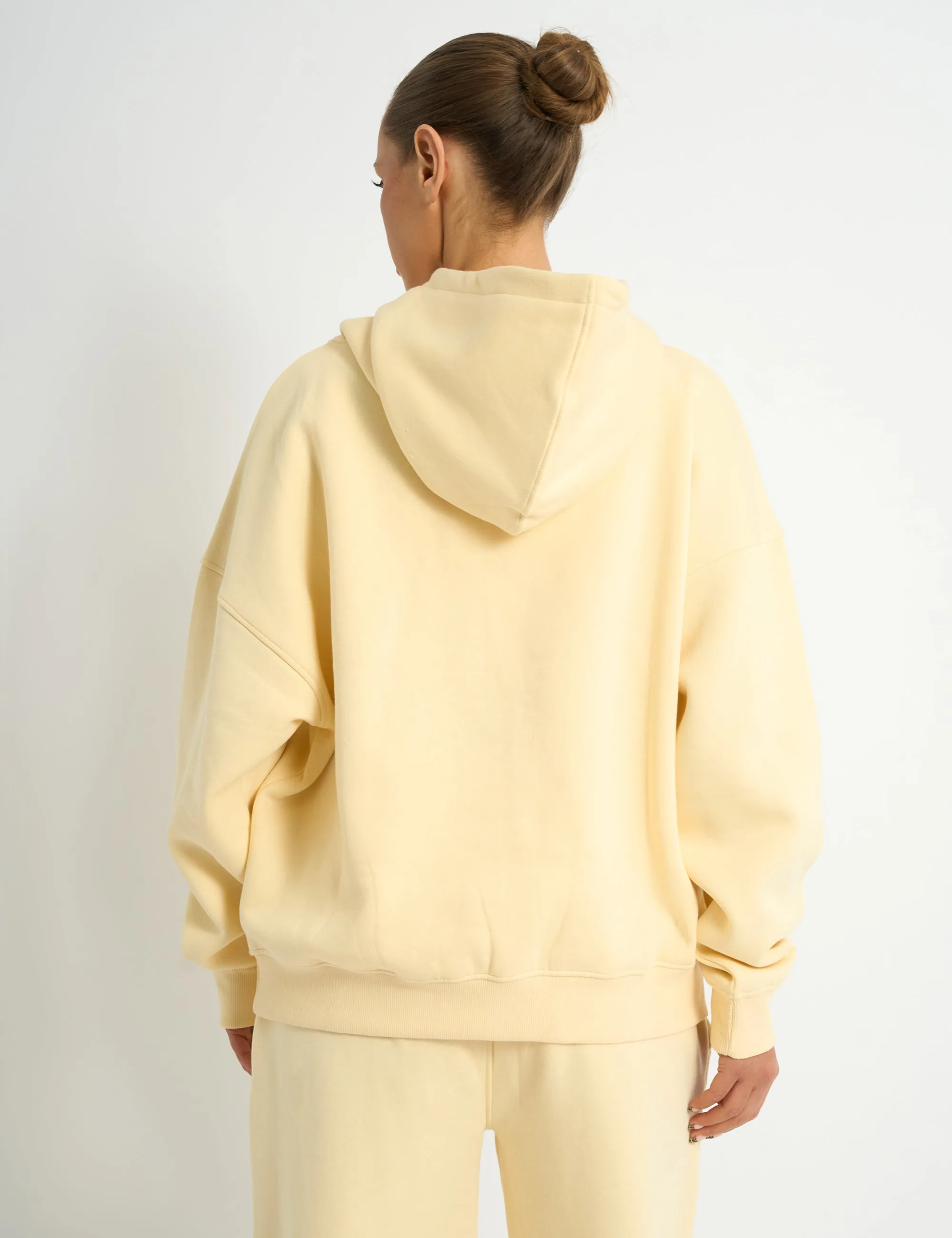 Kaiia Slogan Oversized Hoodie Soft Yellow & Grey sold by Public Desire product image thumbnail 2