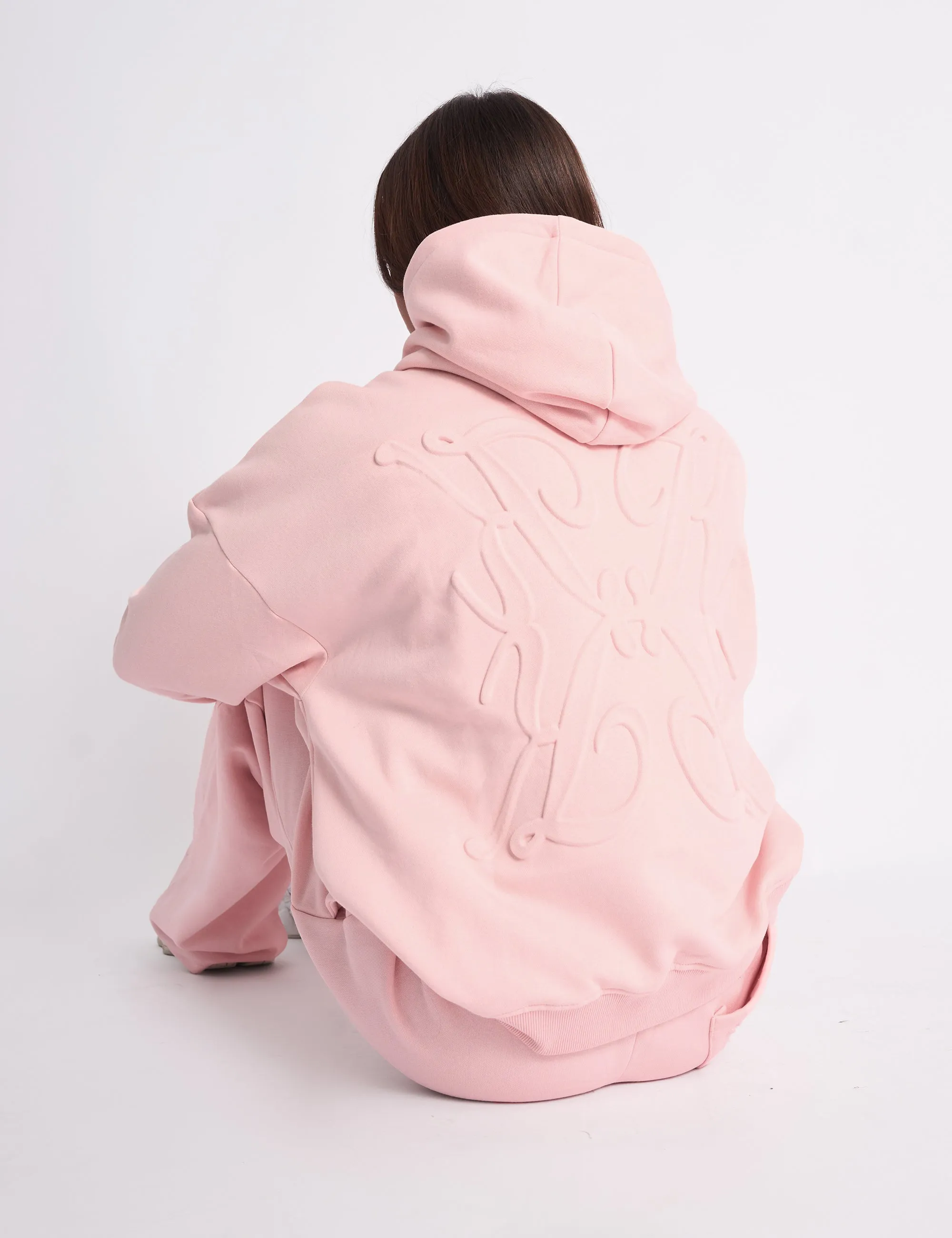Kaiia Logo Embossed Oversized Hoodie Pale Pink sold by Public Desire product image thumbnail 2
