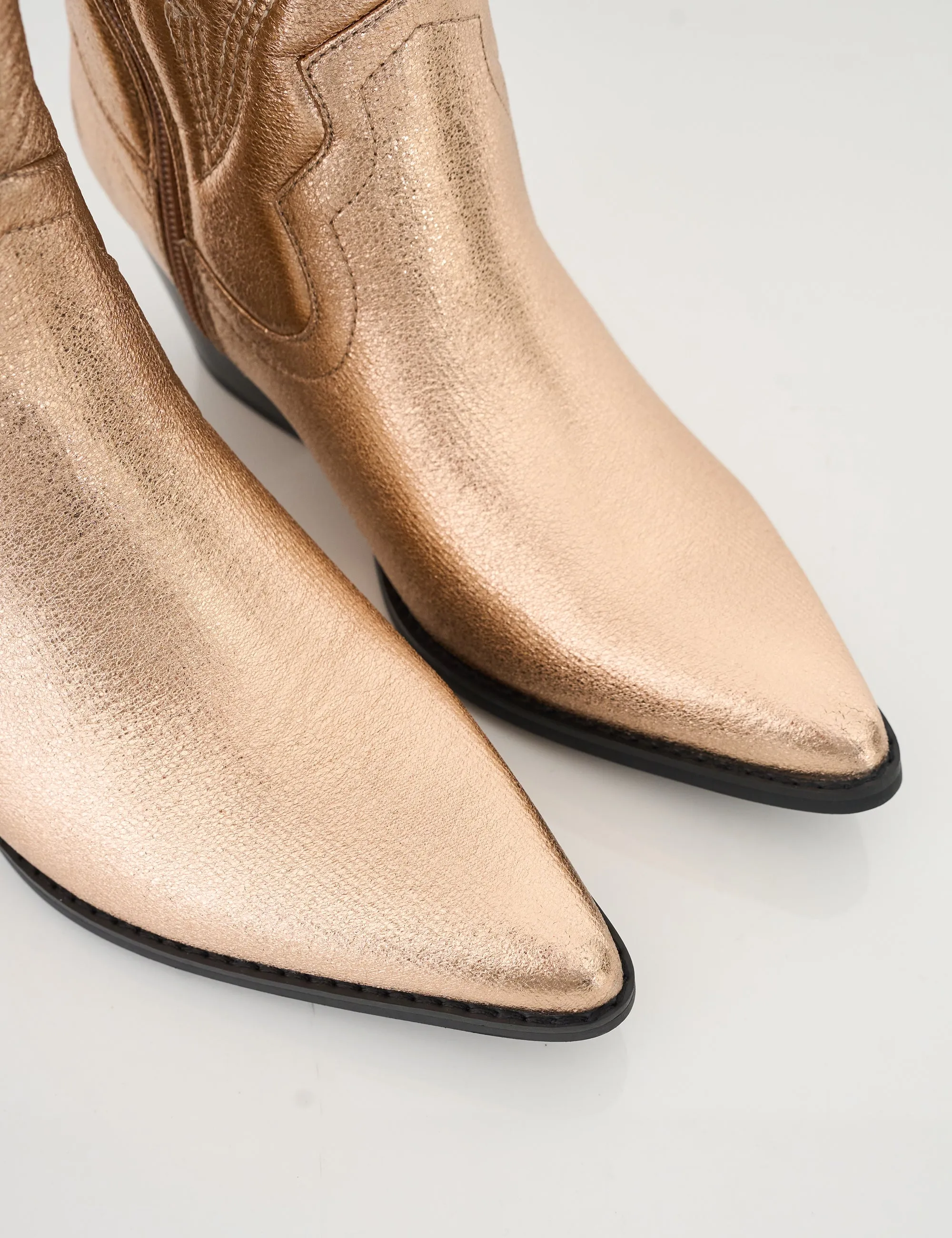 Calabasas Rose Gold Western Embroidered Knee High Pointed Toe Cowboy Boots sold by Public Desire product image thumbnail 3