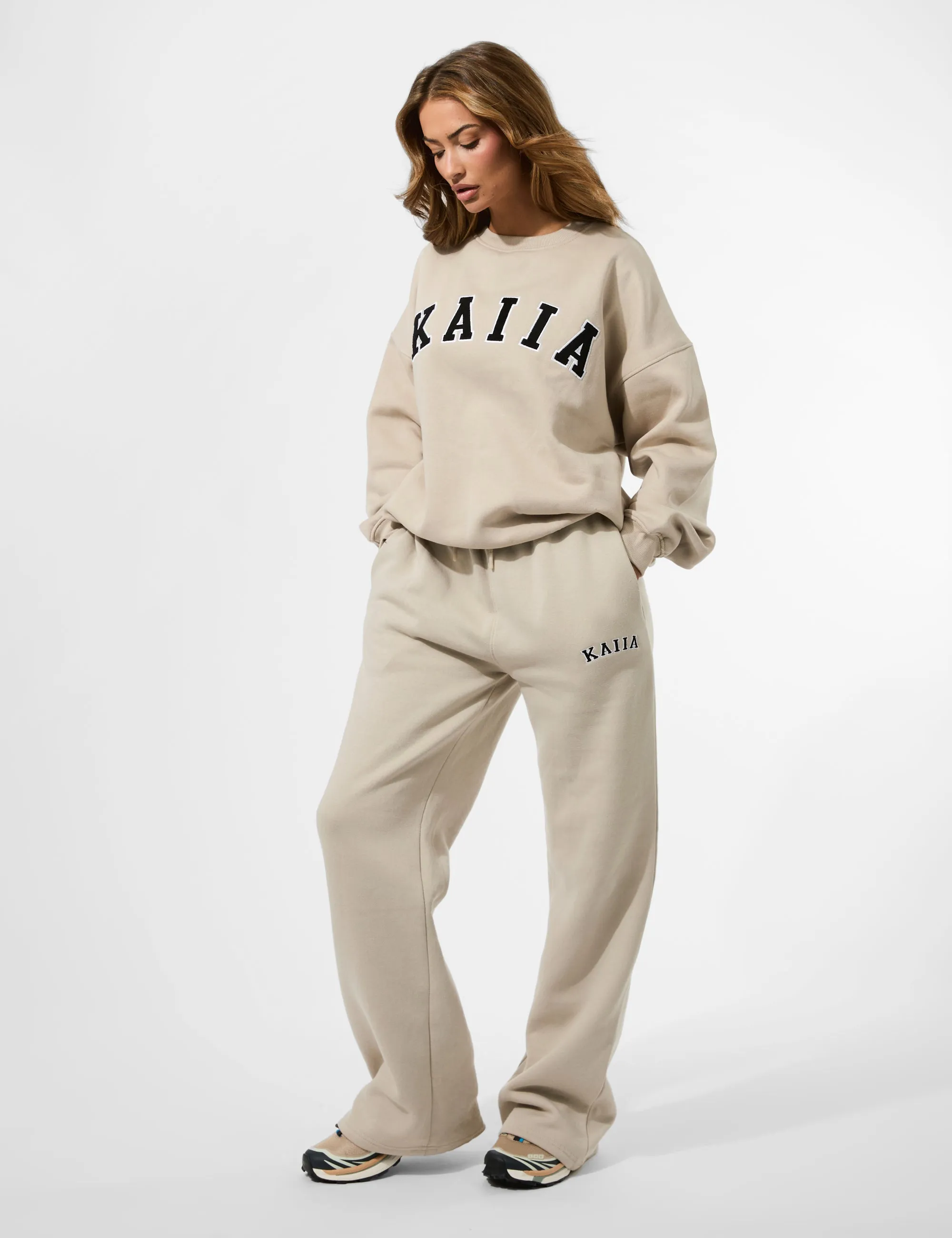 Kaiia Slogan Oversized Sweatshirt Almond sold by Public Desire product image thumbnail 4