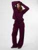 Kaiia Seam Detail Wide Leg Joggers Grape sold by Public Desire