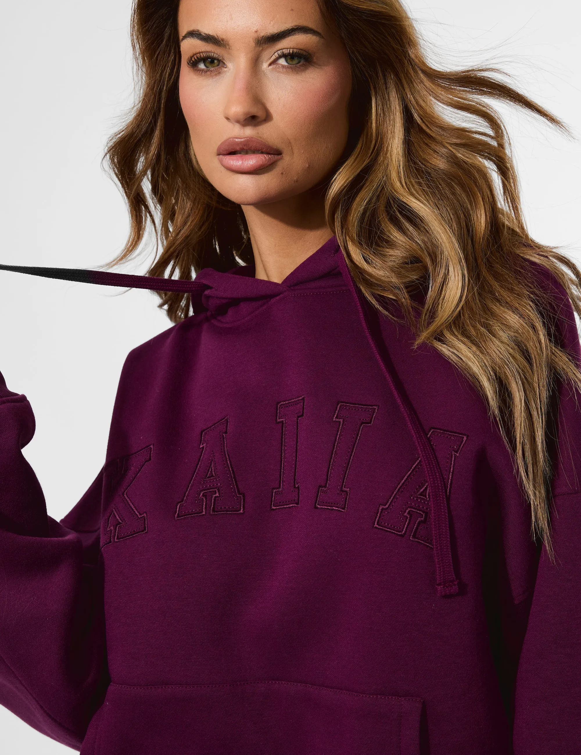 Kaiia Slogan Oversized Hoodie Grape sold by Public Desire product image thumbnail 4