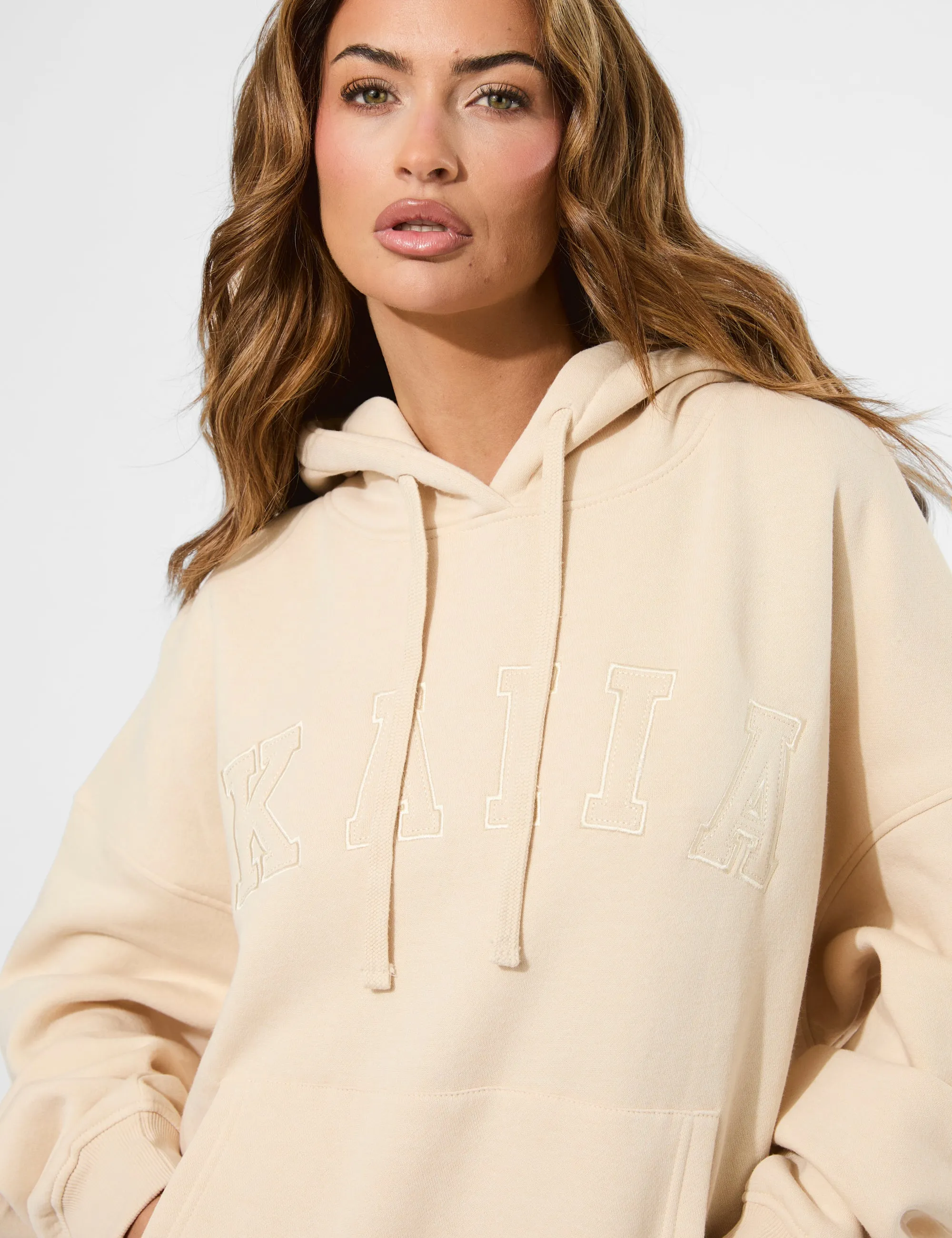 Kaiia Slogan Oversized Hoodie Custard Cream sold by Public Desire product image thumbnail 5