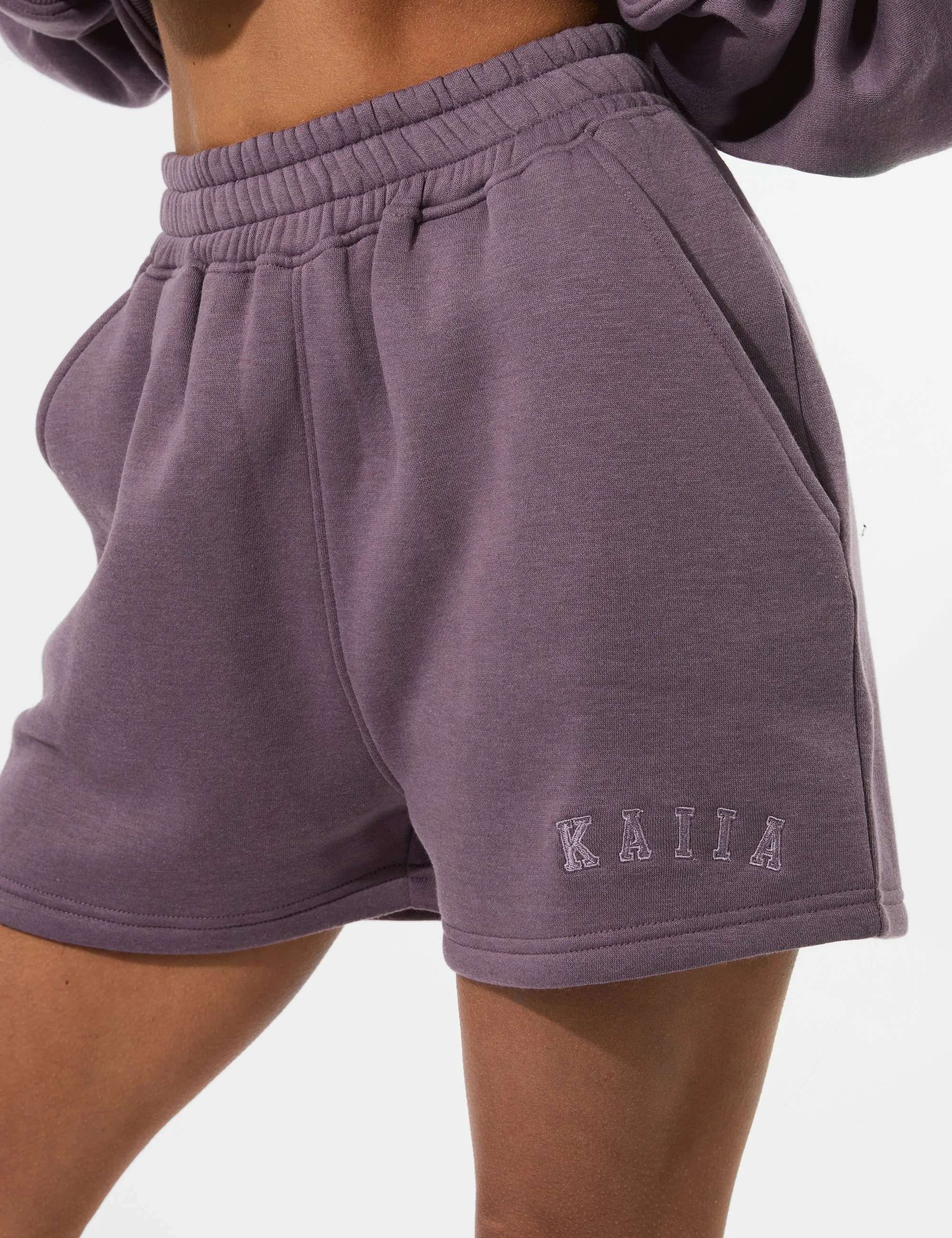 Kaiia Logo Sweat Shorts Elderberry sold by Public Desire product image thumbnail 4