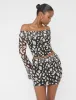 Mesh Fold Over Mini Skirt Animal Print sold by Public Desire