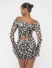 Mesh Fold Over Mini Skirt Animal Print sold by Public Desire