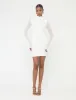 Mesh High Neck Long Sleeve Mini Dress White sold by Public Desire