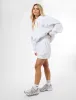 Kaiia Rainbow Logo Sweat Shorts Light Grey Marl sold by Public Desire